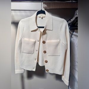 Sezane Betty Cardigan Ecru